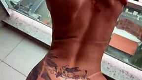 Brazilian Hammers Japanese Pussy On Hotel Balcony?