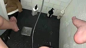 Arab young escort with perfect body masturbates tight pussy in shower