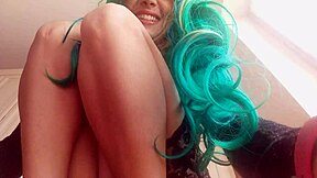 the sexy giantess hungers for you under her huge skirt. watch her dominate!