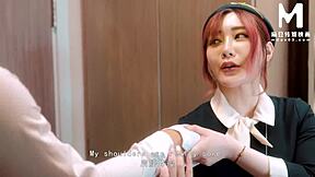 Flight attendants at Modelmedia Asia crave big cocks after long abstinence. Bold moves!