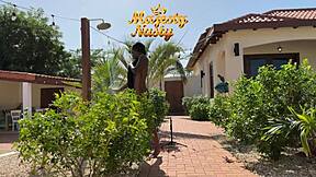 Oil Up In Public Outdoor Setting