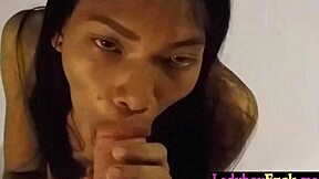 I’m blown away by this asian ladyboy’s wild blowjob skills