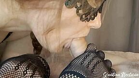 Ever Seen a Tanned Brunette Suck a Huge Cock Slowly for Powerful Cum?