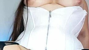 Wife's friend masturbates secretly for me