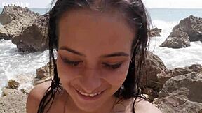 Fucking My Stepsister Hard on the Public Beach