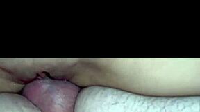 Amateurs use toys for squirting creampie fun