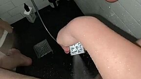 Arab young escort with perfect body masturbates tight pussy in shower