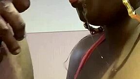 sloppy blow job from ebony milf