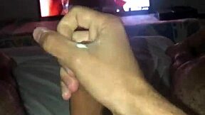 Quick cumshot from fast handjob