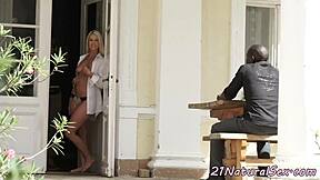 Busty Eurobabe's Glamorous Outdoor Interracial Fucking With Big Cock