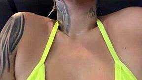 I trained in a tiny thong at the gym facing Copacabana beach in RJ, almost got kicked out, got so horny my pussy got all wet.