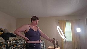 Wow, getting ready for giantess video BTS with Clara Crisp MILF BBW fetish!