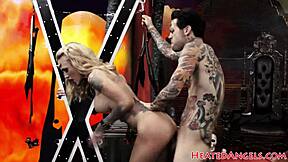 Devilish Punk Babe with Tattoos Gets Cunt Drilled Hard