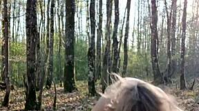 Blonde slave bent over for outdoor humiliation session in 2025.