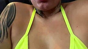 I trained in a tiny thong at the gym facing Copacabana beach in RJ, almost got kicked out, got so horny my pussy got all wet.