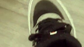 friend has fun trashing my sneakers