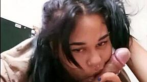 curvy teen flashing nipples while masturbating with big cock