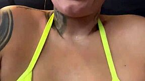 I trained in a tiny thong at the gym facing Copacabana beach in RJ, almost got kicked out, got so horny my pussy got all wet.