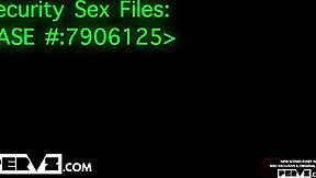 Stolen doll aids teen in deepthroat and anal creampie with security guard's big cock