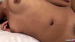 Petite thai whore gets rough no-condom fuck by big white cock tourist at massage parlour