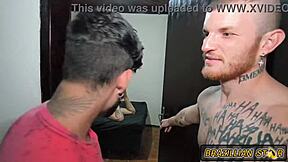 Gangbang with double penetration anal on curvy fat ass