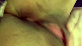 she uses vibrator on swollen pussy until she cums