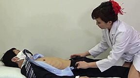 I am the teacher exploring anal fingering and strapon techniques.