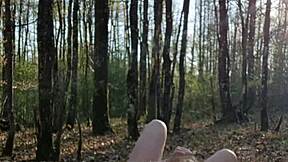 Blonde slave bent over for outdoor humiliation session in 2025.