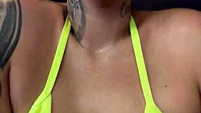 I trained in a tiny thong at the gym facing Copacabana beach in RJ, almost got kicked out, got so horny my pussy got all wet.