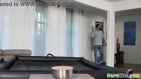 sexy blonde teen 18+ explains nuru massage to client anna claire clouds