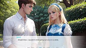 Blonde plays dirty fantasies, fucking her pussy in the good deed scenario