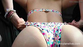 sunny lane masturbates in car
