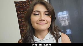 Adria Rae Tricked into Fucking Her Stepbrother's Cock