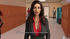 Brunette college teacher begs for a hard fuck at her place. Will you join her?