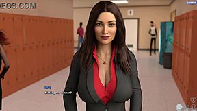 Guru kuliah brunette memohon fuck keras di tempatnya. Mau gabung?