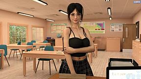 Brunette college teacher begs for a hard fuck at her place. Will you join her?