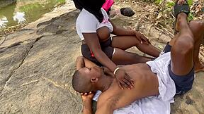 Streams of joy dicked outdoor with big ass friend