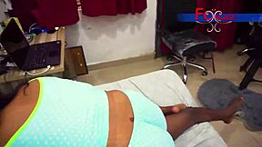 Ebony babe fucks long time crush with creampie