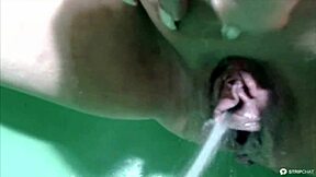 Wet Russian Mature Girl Squirts Hot and Pisses in Solo Show