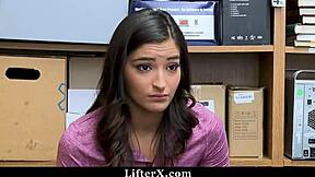 repeat shoplifter caught and interviewed outdoors without strip search