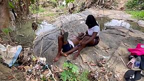 Streams of joy dicked outdoor with big ass friend