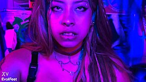 Latina Paola Chokes While Deepthroating And Licking Her Toes In Heels