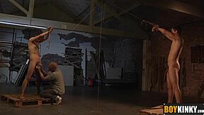 sebastian likes strings and has big balls uncut penis