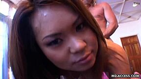 Asian Pornstar Spit Roasted By Two Dudes