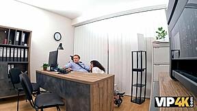 Bank lady boss cums multiple times with naughty subordinate in office sex 😏