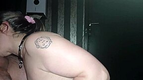 Homemade European housewife slut gets cum in mouth after bdsm outdoor facial