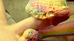 i feel so sexy giving this footjob while masturbating my pussy