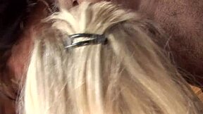 Hotties bent over in heels for cumshot threesome