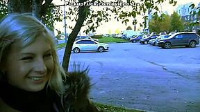 wanna see teen threesome banging on a public balcony?