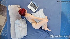 Watching Yanks Minx Hedera Ivy Masturbate Solo with Her Curly Red Hair. Her Natural Tits and Nipples Drive Me Wild Every Time.